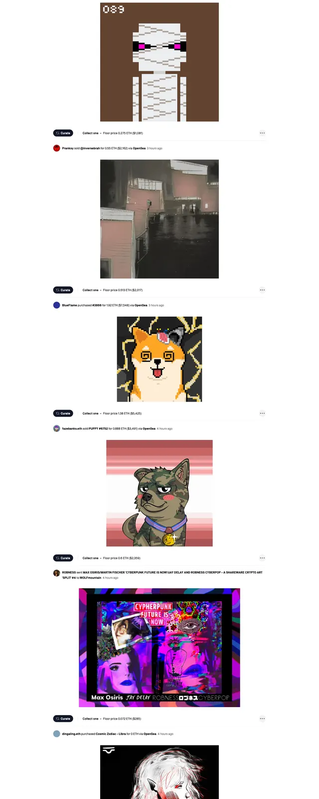 Context app feed, minimal, corporate-clean, light