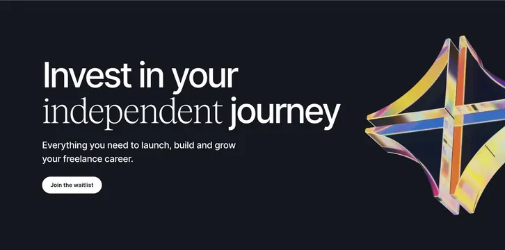 Contra independent journey CTA, dark-mode, minimal, dark