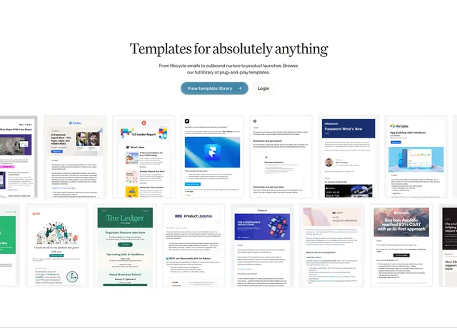 Conversion email templates gallery, minimal, light-mode, light