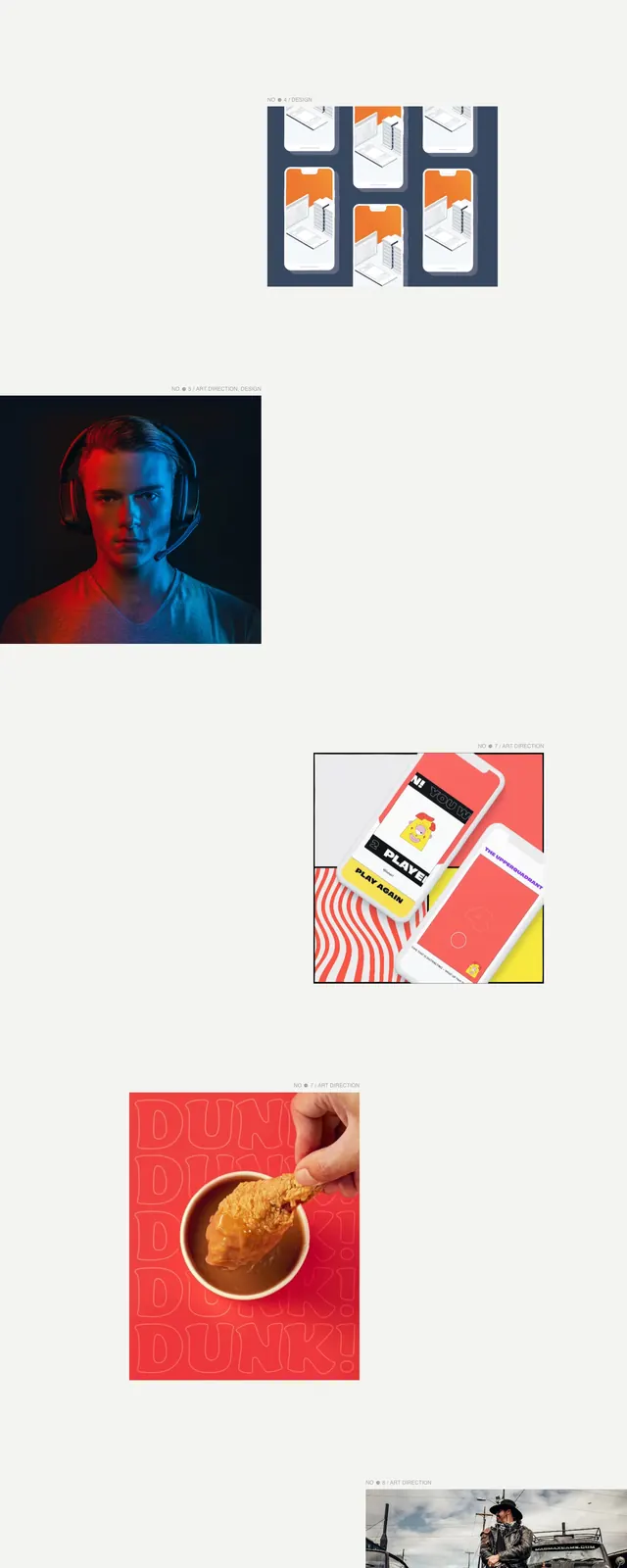 Corrigan portfolio hero, editorial, minimal, light