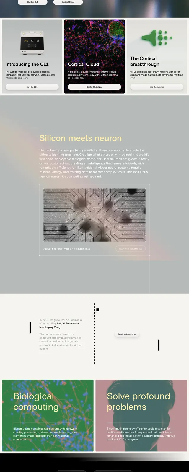 Cortical Labs Hero, dark-mode, photographic, dark
