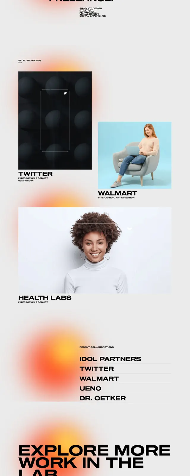 Cosmic Collusion Portfolio, editorial, minimal, light