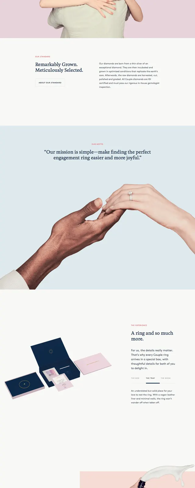 Couple Engagement Hero, editorial, luxury, pastel