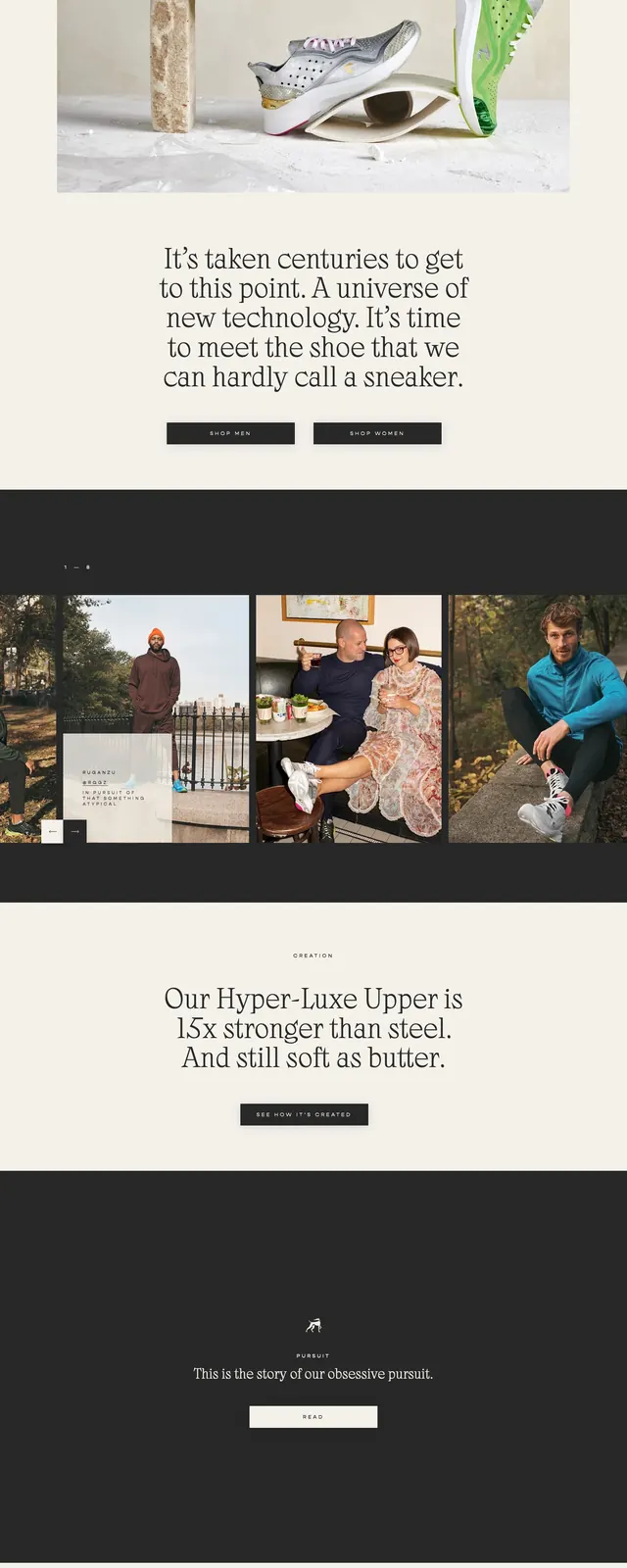 Courserworld luxury sneaker page, luxury, editorial, light