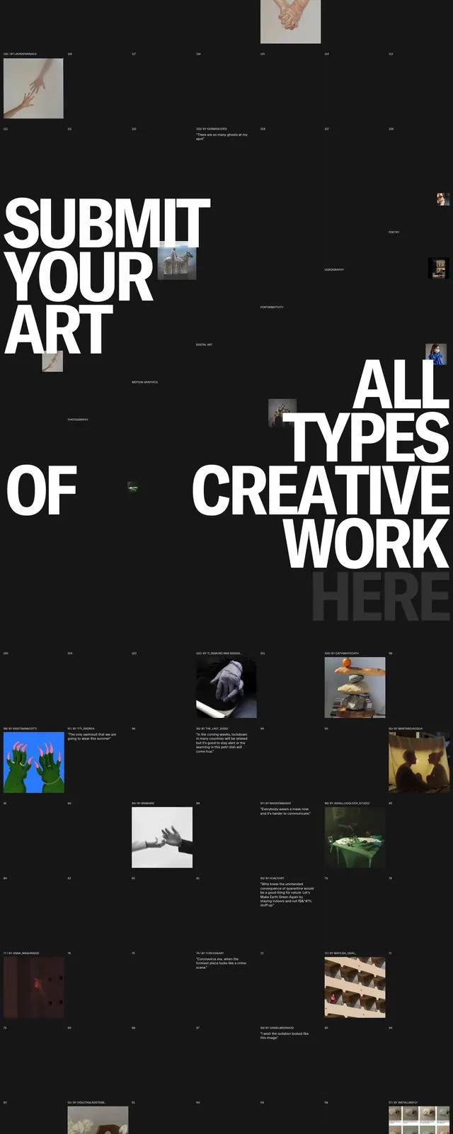 Covid Art Museum, editorial, brutalist, dark