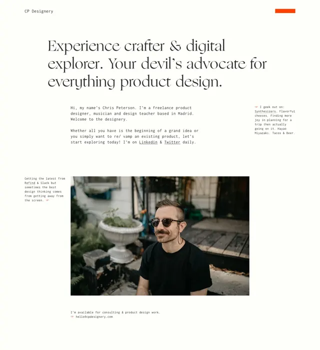 Editorial portfolio intro, editorial, minimal, light