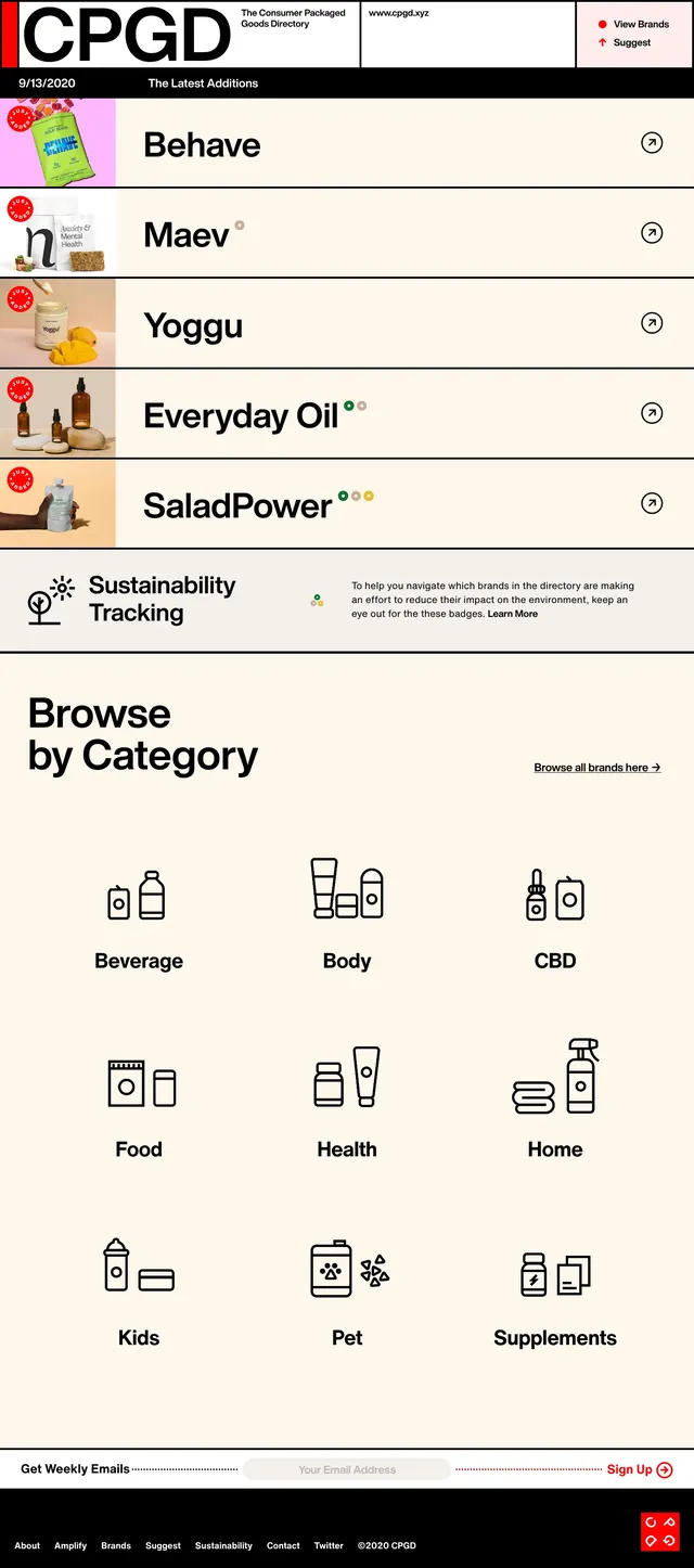 CPGD directory homepage, editorial, light-mode, light