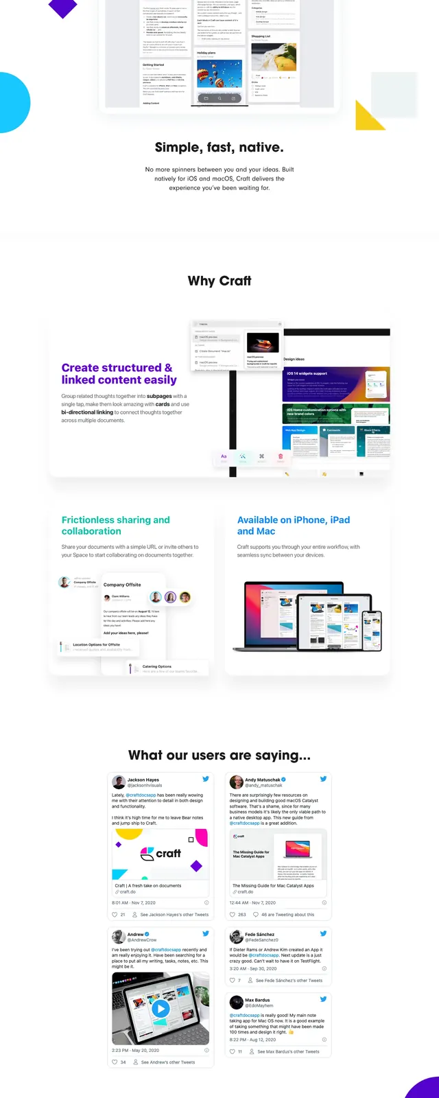 Craftdo collaboration landing page, playful, minimal, light