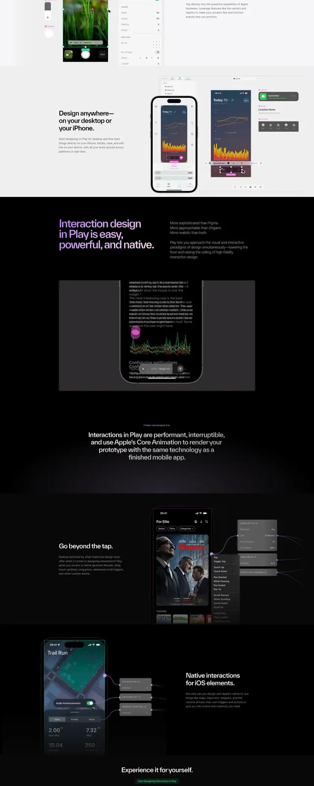 Play mobile app hero, dark-mode, minimal, dark