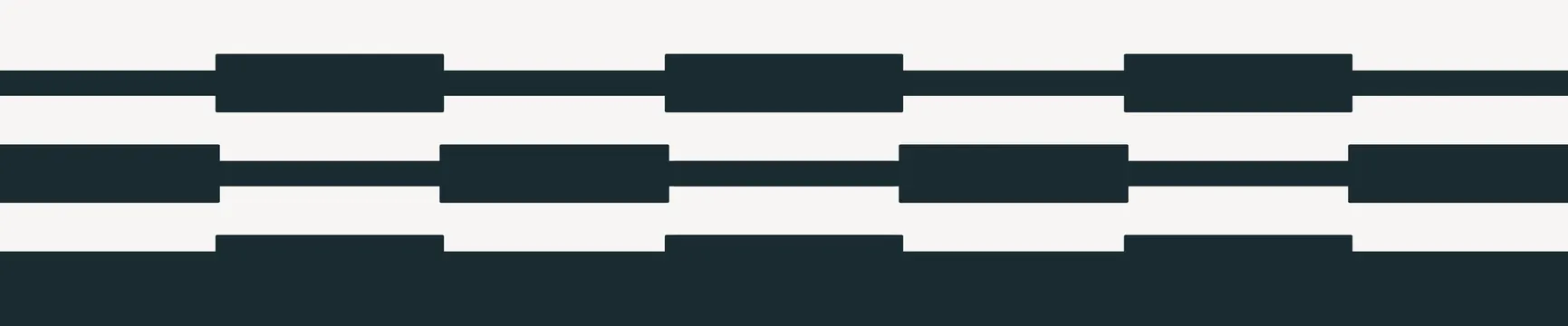 Crescent Cares interlocking bar divider, minimal, monochrome, light