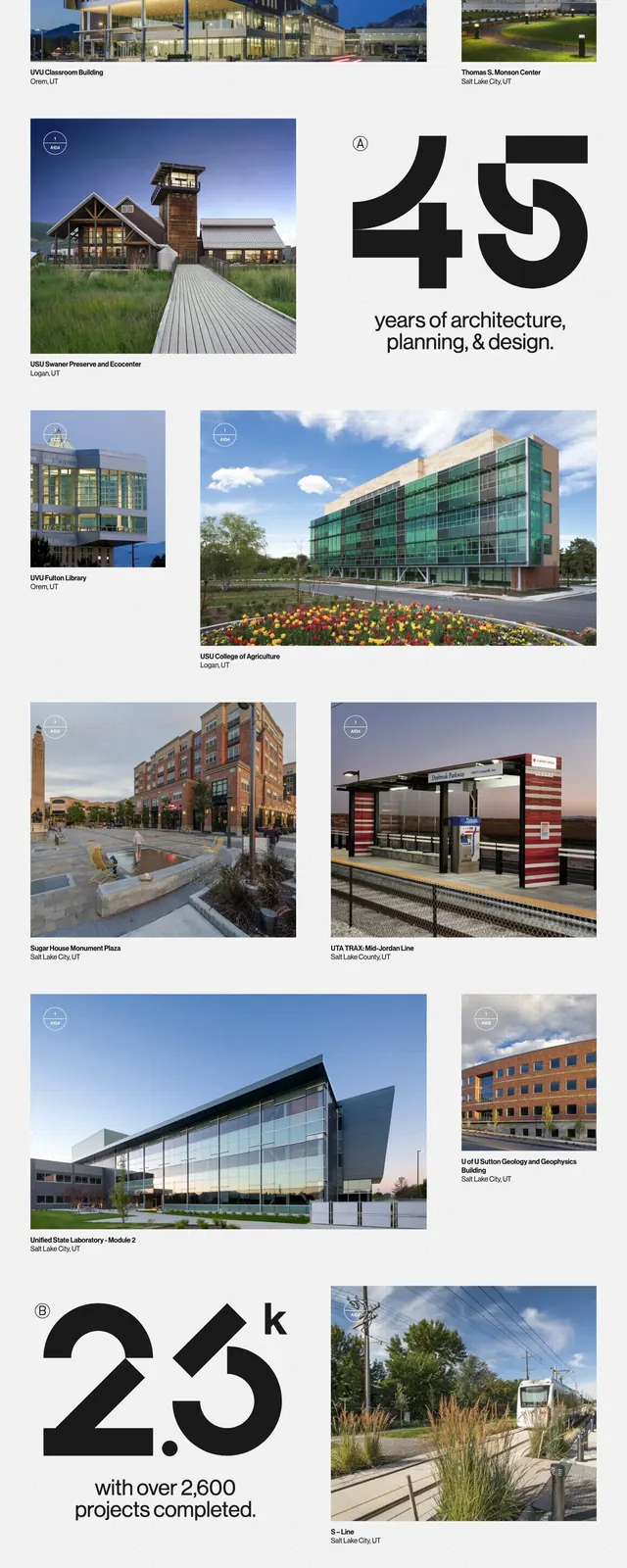CRSA architecture portfolio, swiss, minimal, light