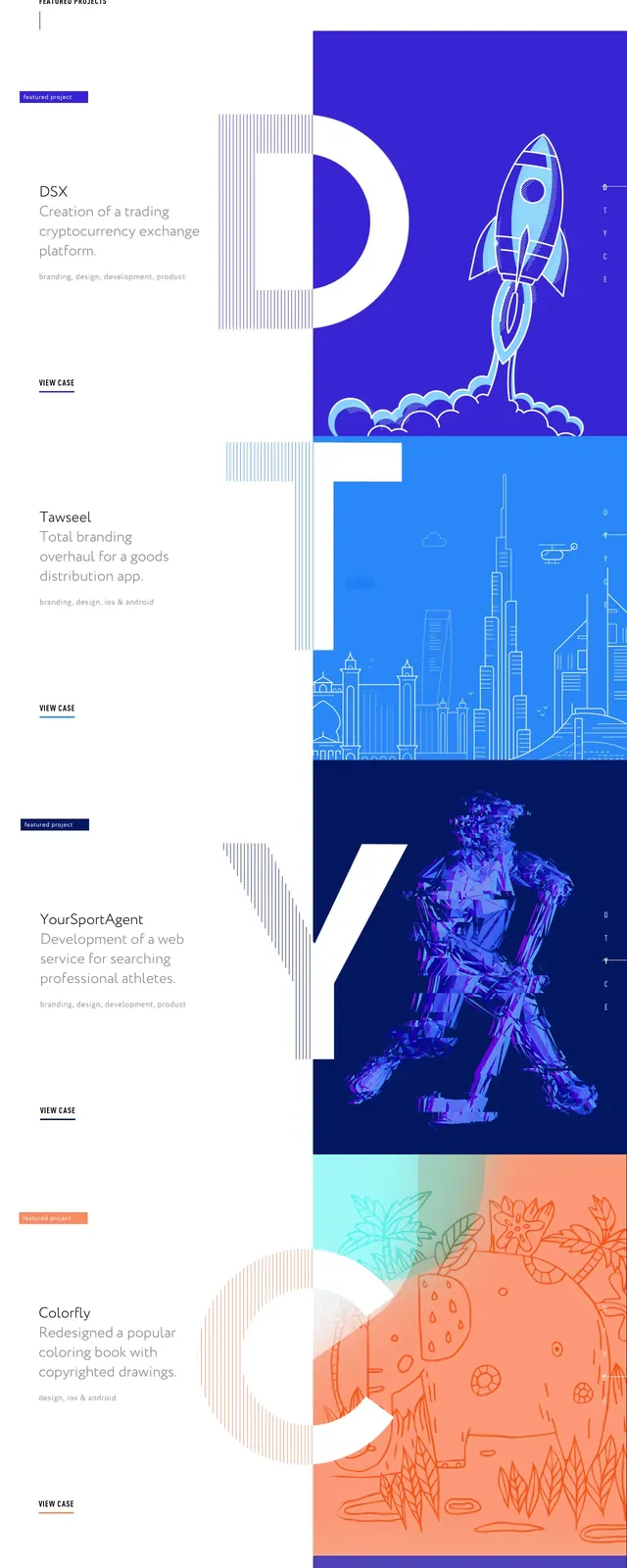 Cuberto-style portfolio hero, minimal, editorial, light