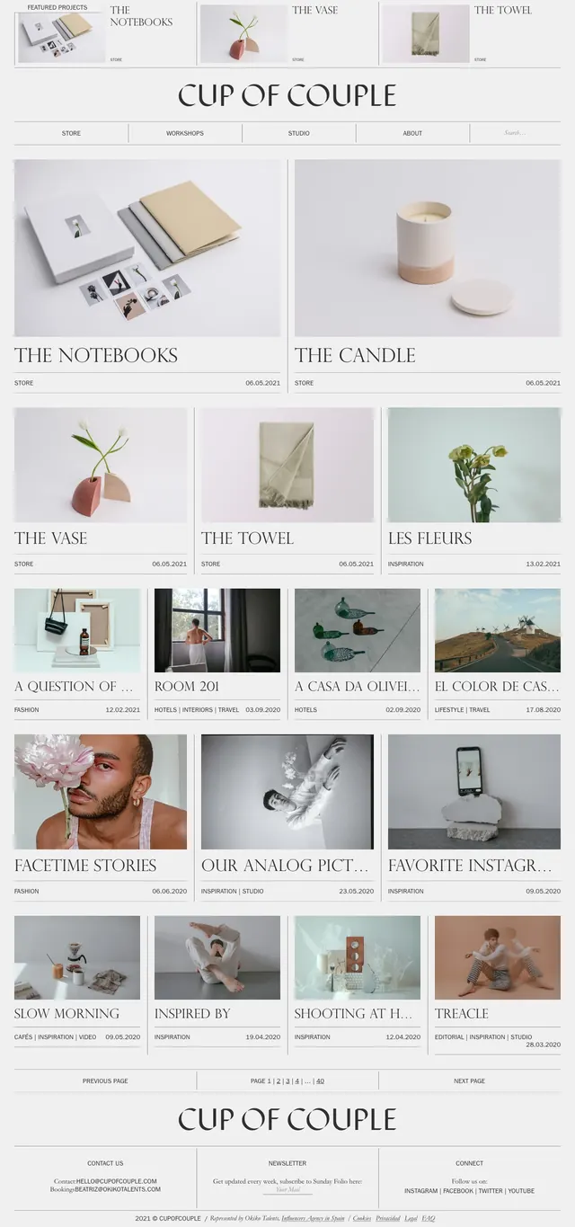 Cup of Couple Editorial Grid, editorial, minimal, light