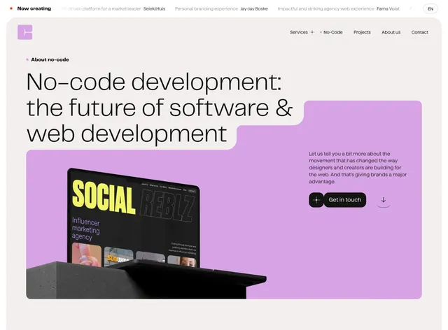 Cut the Code no-code explainer hero, minimal, light-mode, light