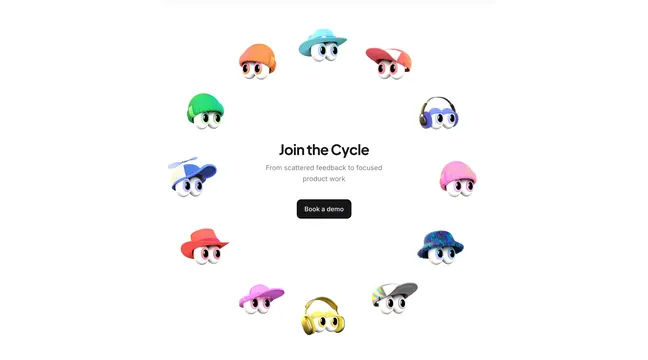 Cycle Join the Cycle 3D CTA, minimal, light-mode, light