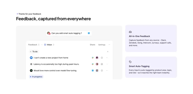 Cycle all-in-one feedback inbox, minimal, light-mode, light