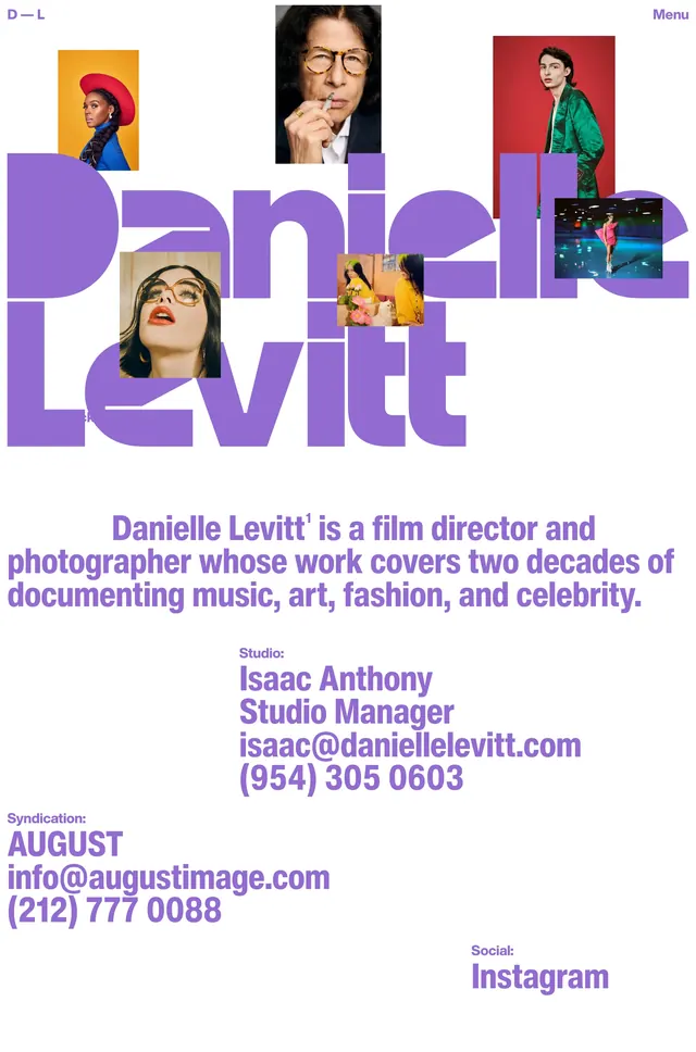 Danielle Levitt portfolio hero, editorial, photographic, light