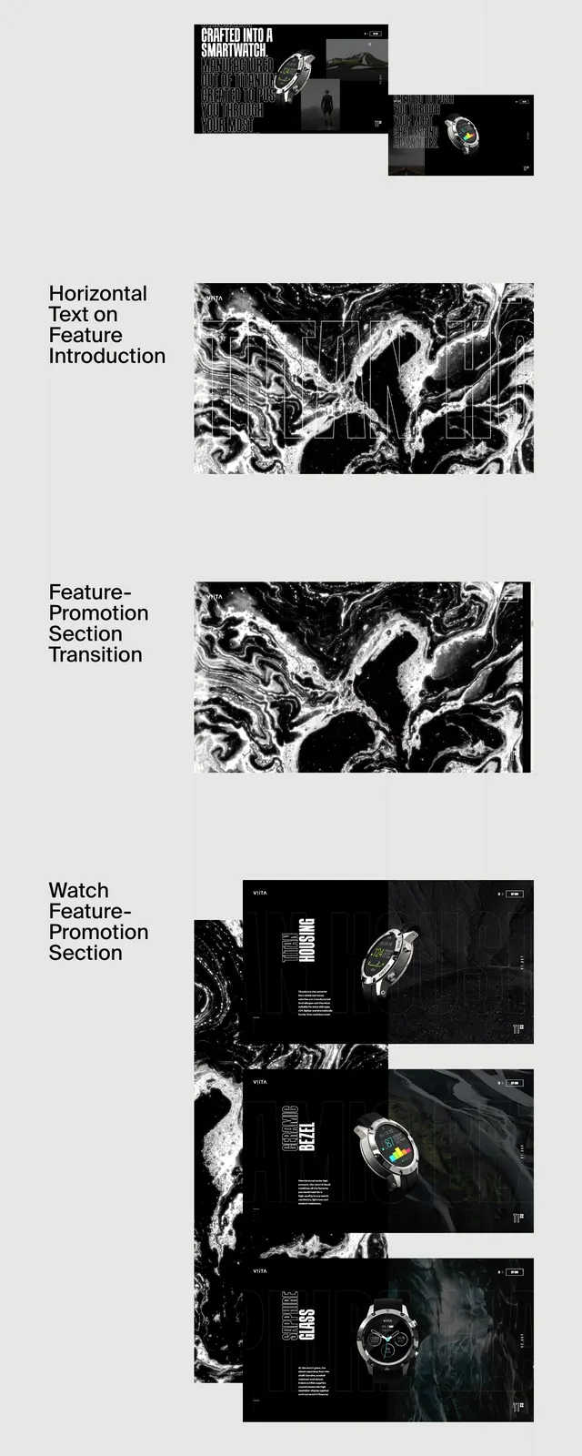 Vita Titan Watch Portfolio, editorial, minimal, light