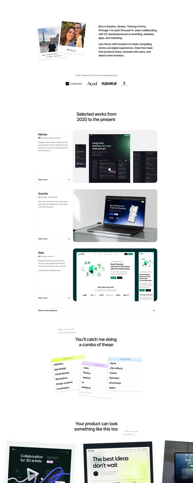 Editorial Portfolio Hero, minimal, editorial, light