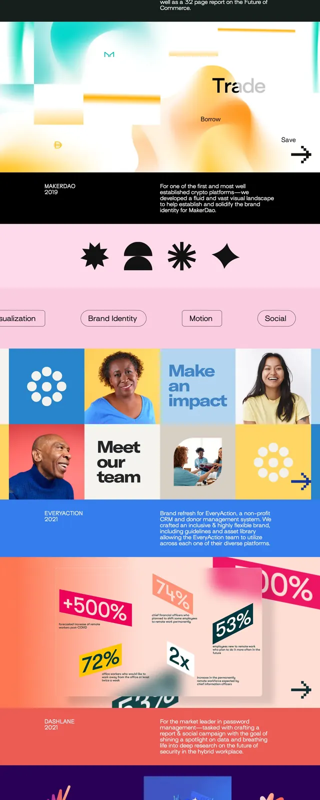 Datalands Studio Landing Page, editorial, gradient-heavy, light