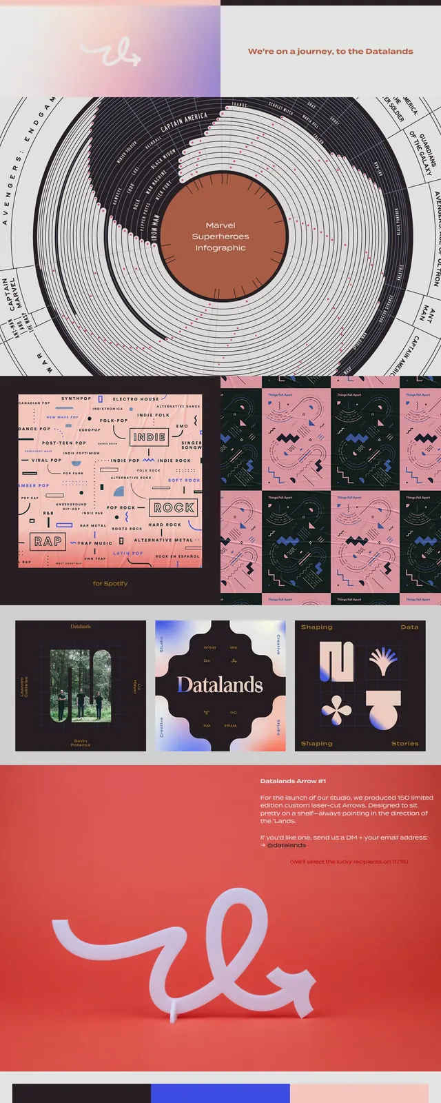 Datalands Gradient Studio Hero, editorial, gradient-heavy, light