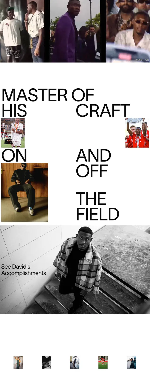 David Alaba editorial life page, editorial, minimal, light