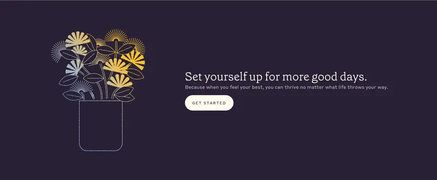 Daylight dark split message CTA, minimal, dark-mode, dark