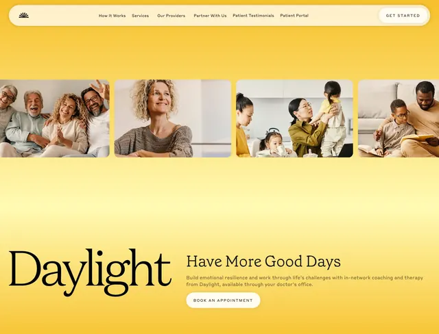 Daylight lifestyle photo hero, minimal, light-mode, light