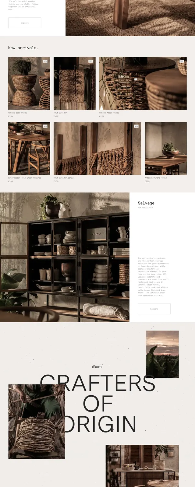 Dbodhi rustic furniture hero, editorial, luxury, light