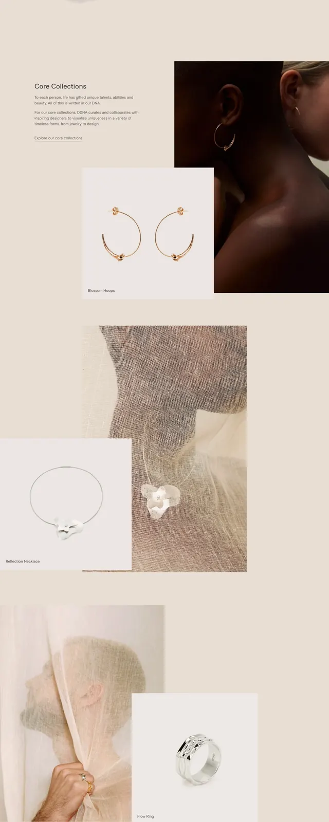 DDNA Jewelry Hero, luxury, editorial, light