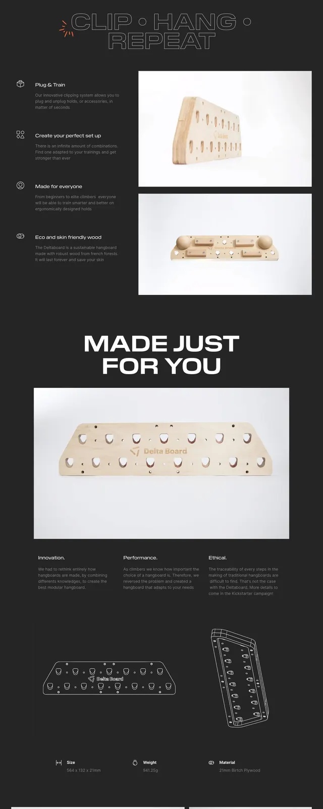 Delta Board Hero, minimal, editorial, dark