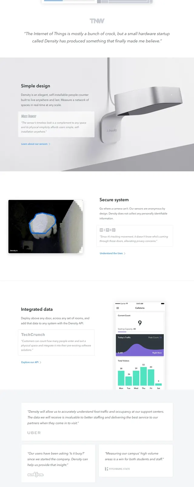 Density Product Landing Page, minimal, corporate-clean, light