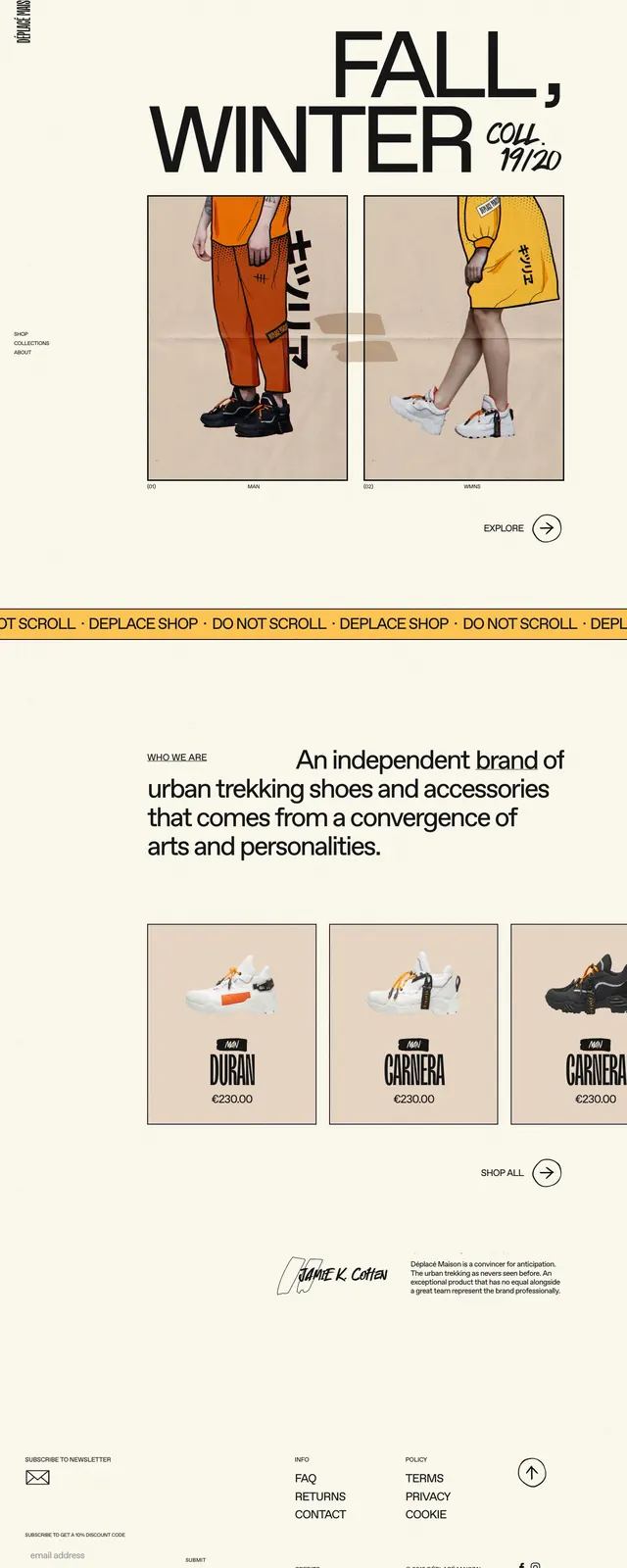 Deplacemaison fashion editorial ecommerce, editorial, minimal, light