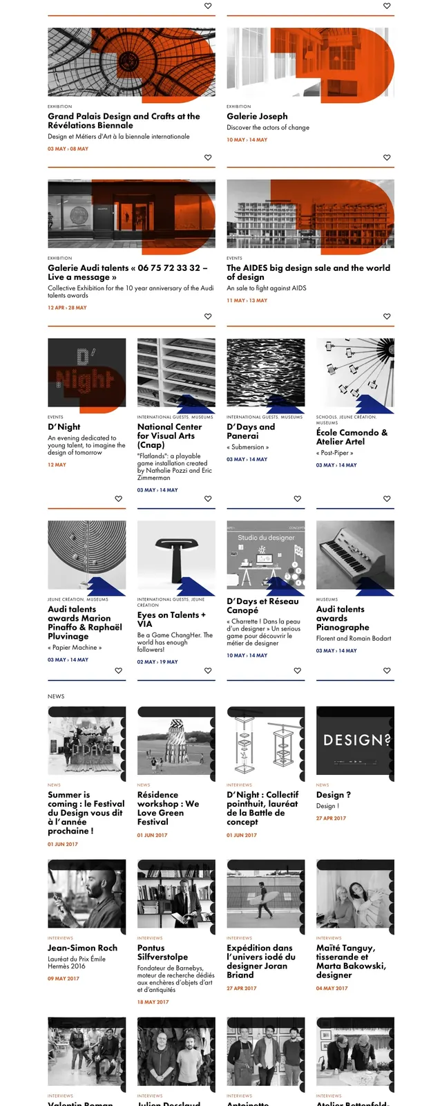 Design Festival Landing Page, playful, geometric, vibrant