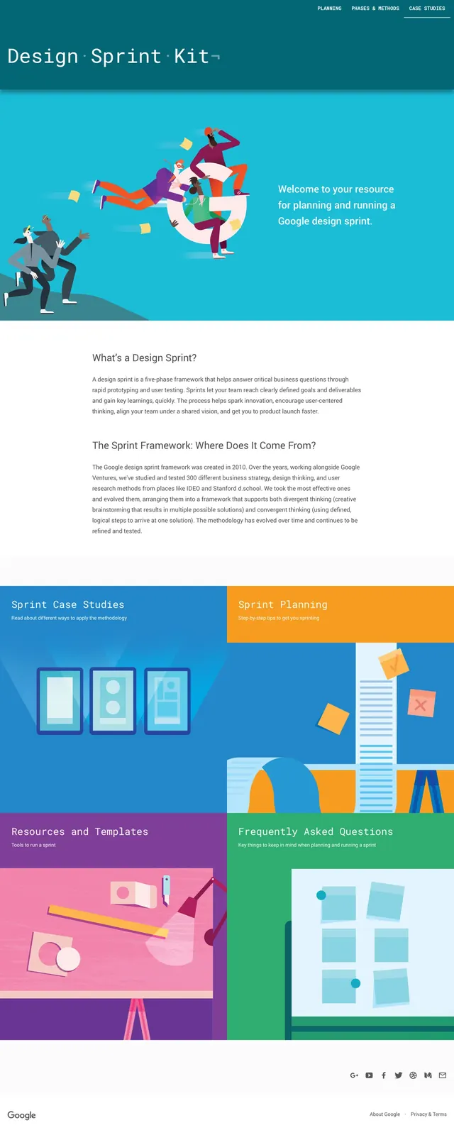 Design Sprint Kit, illustrated, flat, vibrant