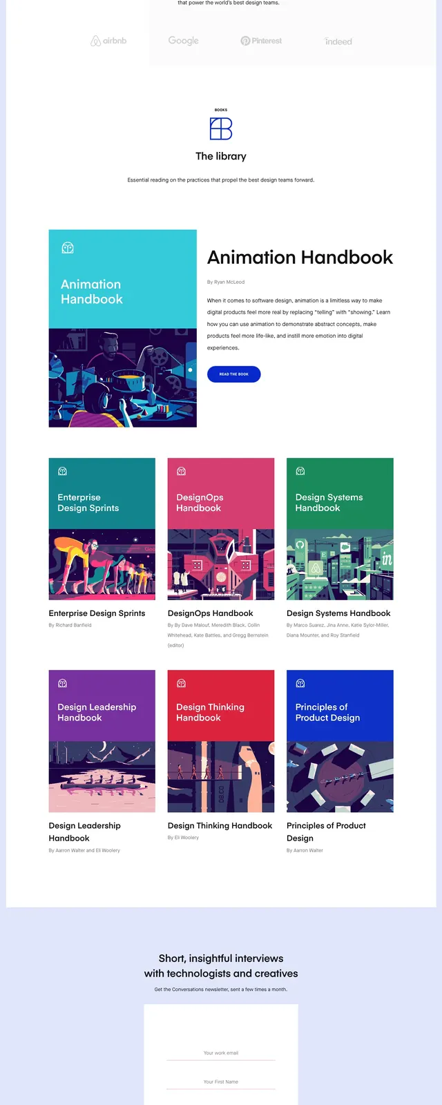 DesignBetter editorial homepage, editorial, illustrated, light