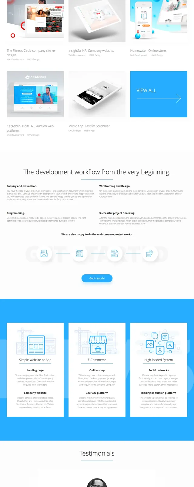 Dev3 agency landing page, corporate-clean, illustrated, light