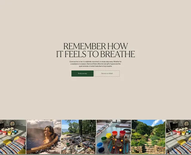 Diamond Rose breathe hero gallery, minimal, light-mode, light