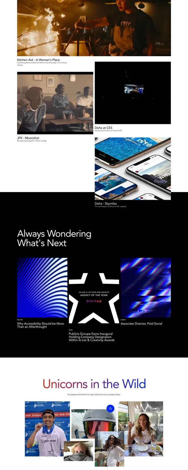 Digitas Gradient Agency Landing Page, gradient-heavy, editorial, gradient