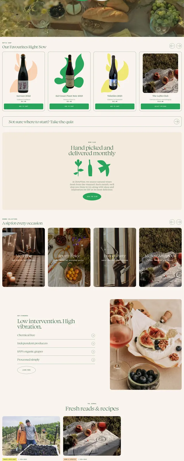 Dirtyvine organic wine storefront, editorial, organic, earthy