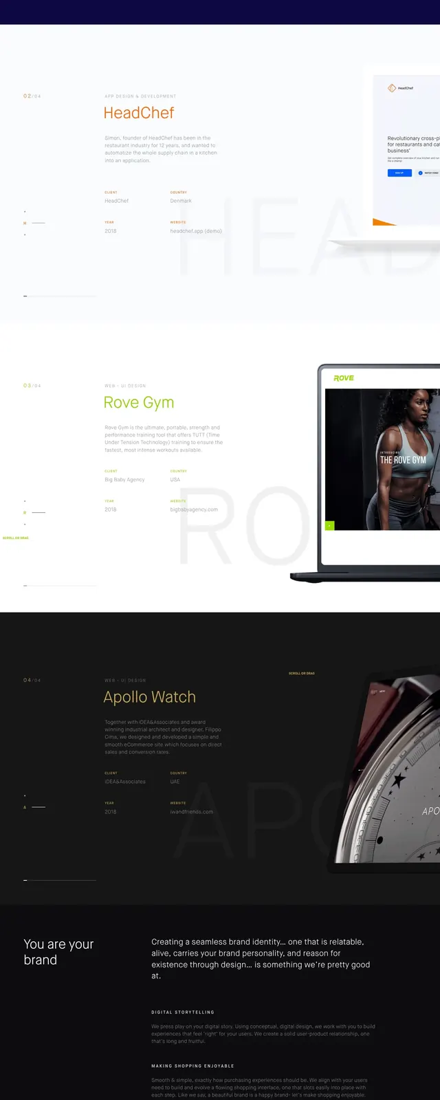 District2 Studio Dark Portfolio, dark-mode, editorial, dark
