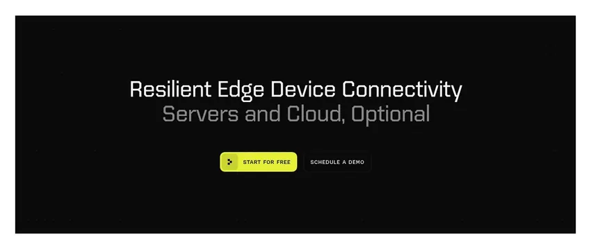 Ditto dark contained CTA band with lime button, dark-mode, technical, dark