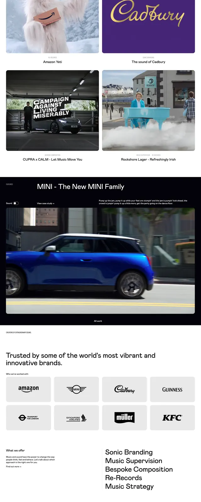 DLMDD editorial agency landing page, minimal, editorial, light