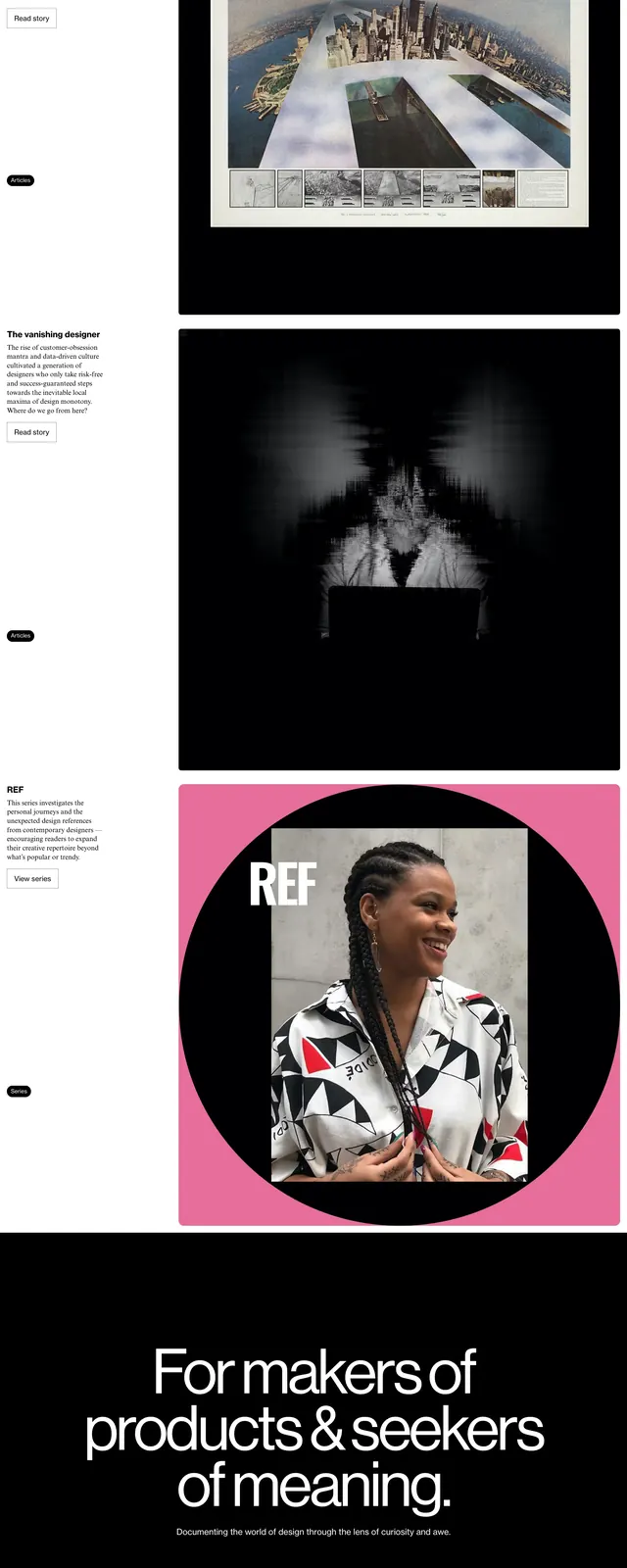 Doc Cc Editorial Homepage, editorial, minimal, dark