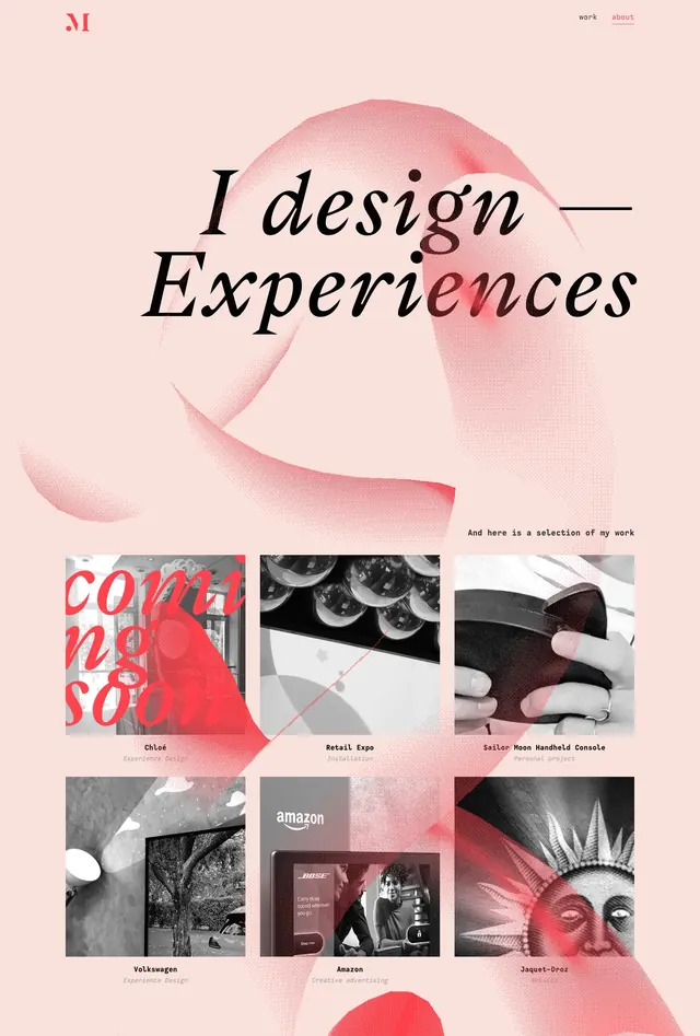 Soft Editorial Portfolio Hero, editorial, abstract, light