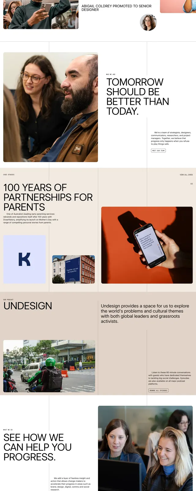 DrawHistory Editorial Agency Landing Page, minimal, editorial, light