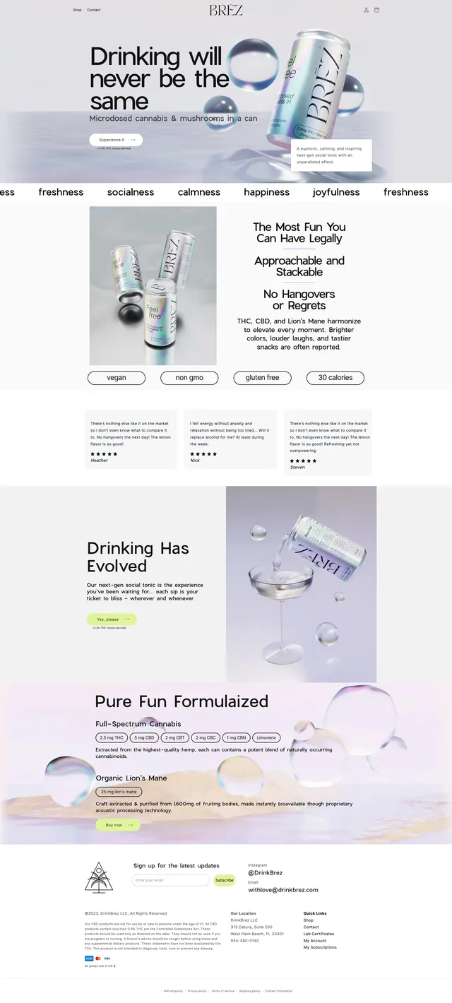 Brez Pastel Landing Page, luxury, editorial, light