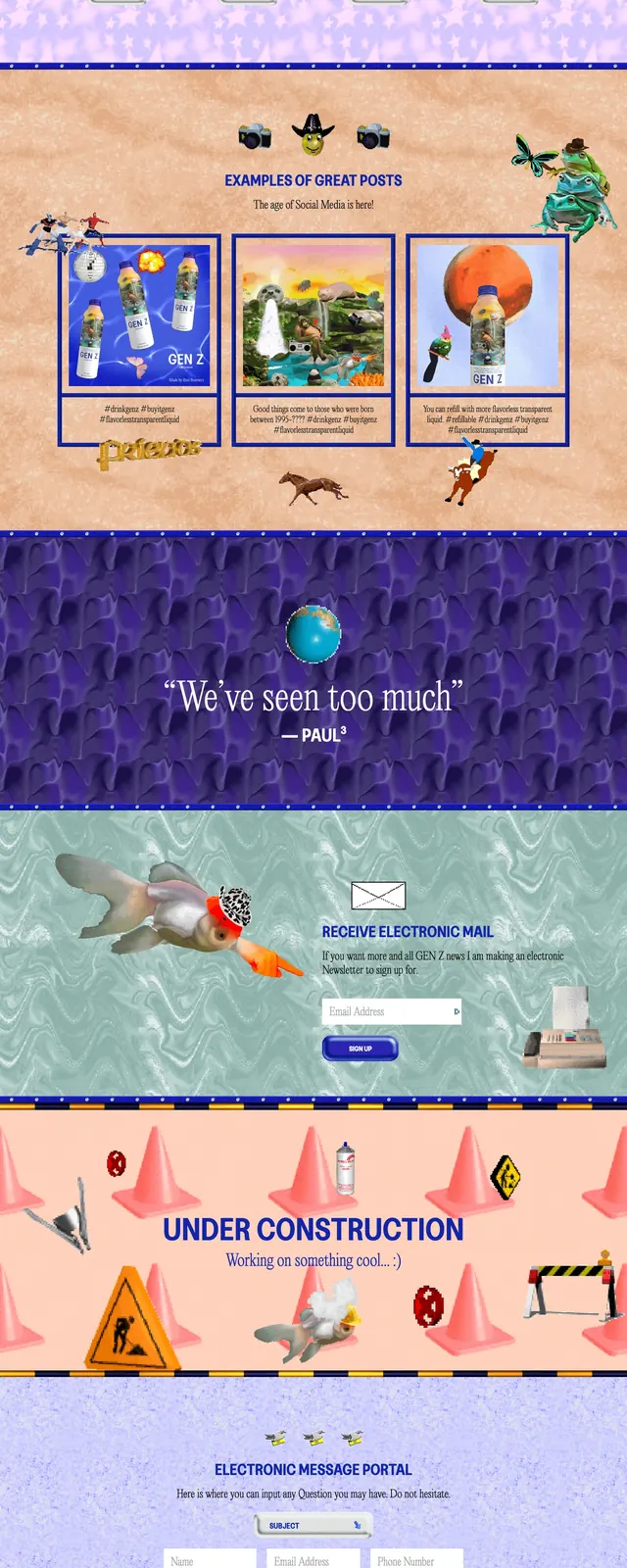 Gen Z water hero, retro, y2k, pastel