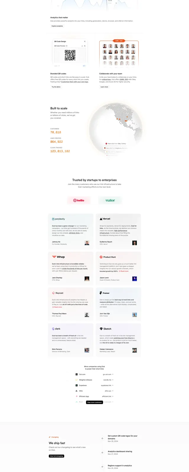 Dub landing page, minimal, swiss, light