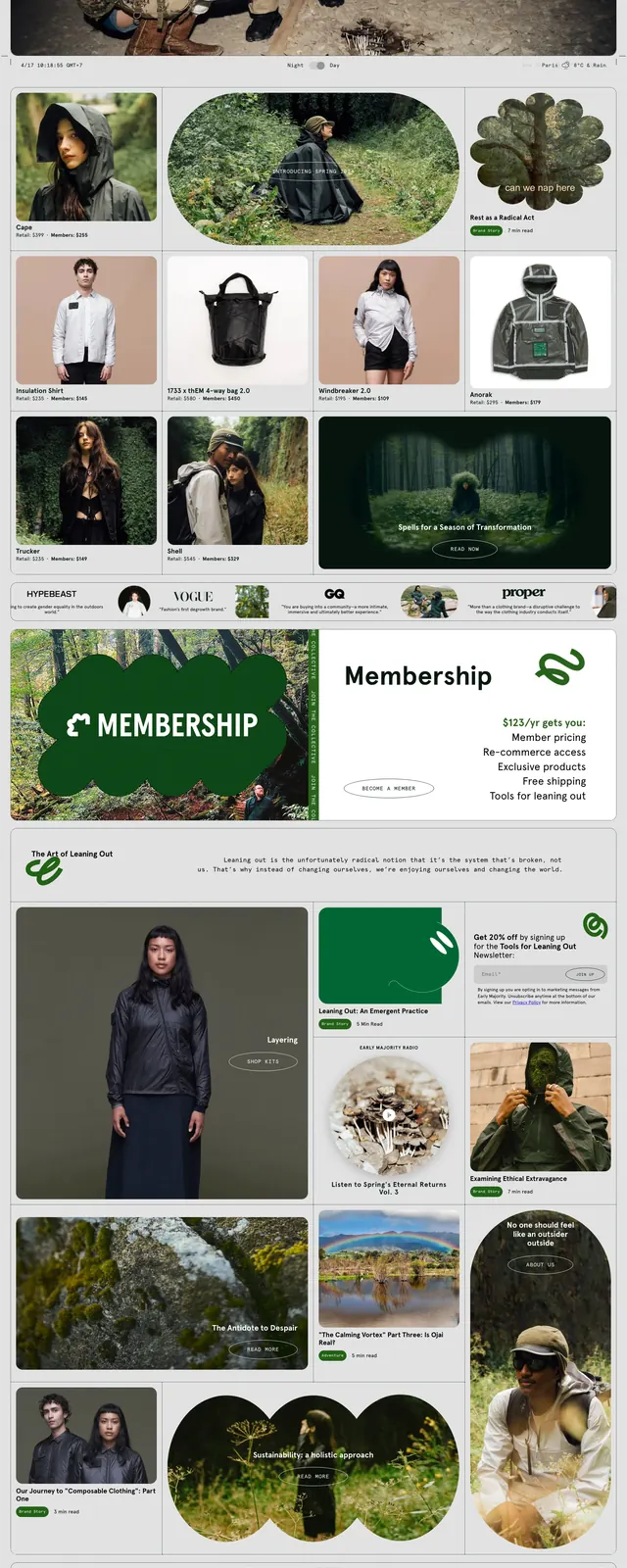 Earlymajority Editorial Grid, editorial, organic, earthy